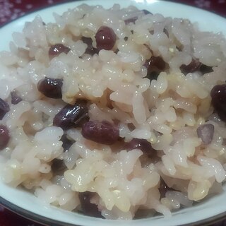 玄米ともち米の小豆ご飯